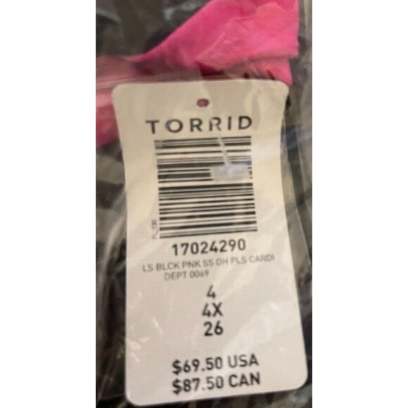 Lovesick +4 Black-Pink Button Down Graffiti-Tattoo Inspired Graphic Cardigan Top - Picture 6 of 6